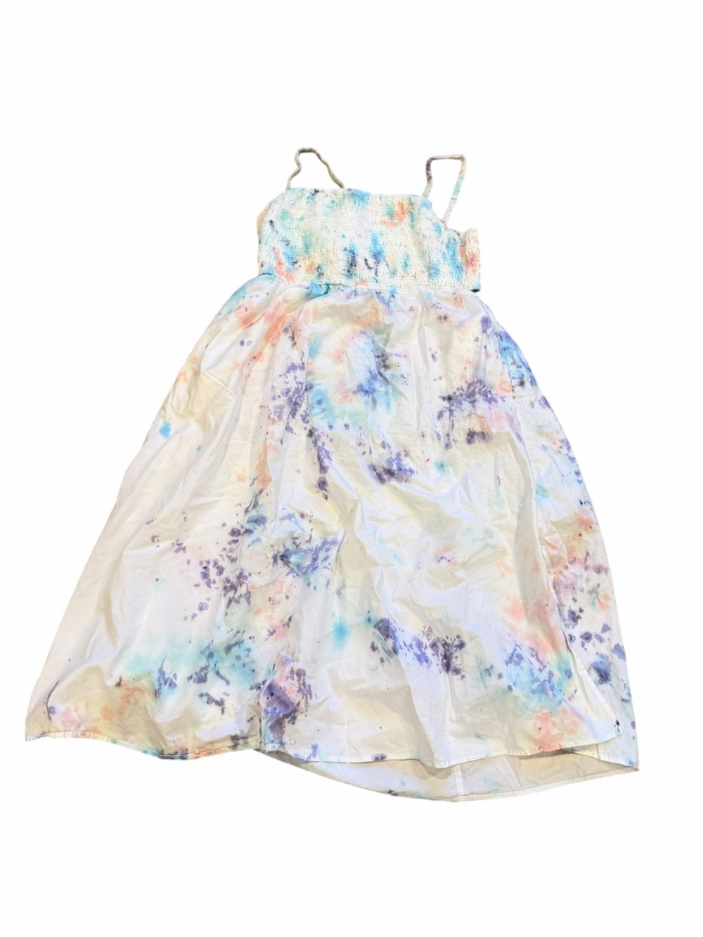 Old Navy Pastel Watercolor Smocked Midi Sundress Size XL